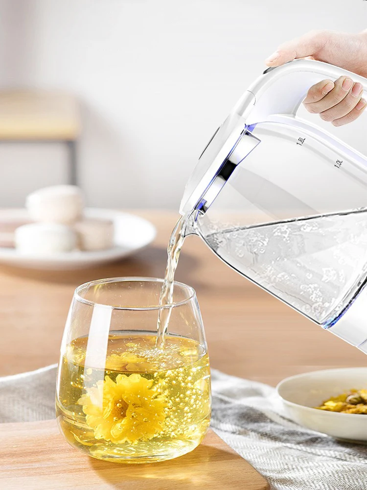 MH-WB02 Elektrische Wasserkocher Haushalt Büro Hotel Elektrische Wasserkocher 1500w 1,8 L Glas Blau