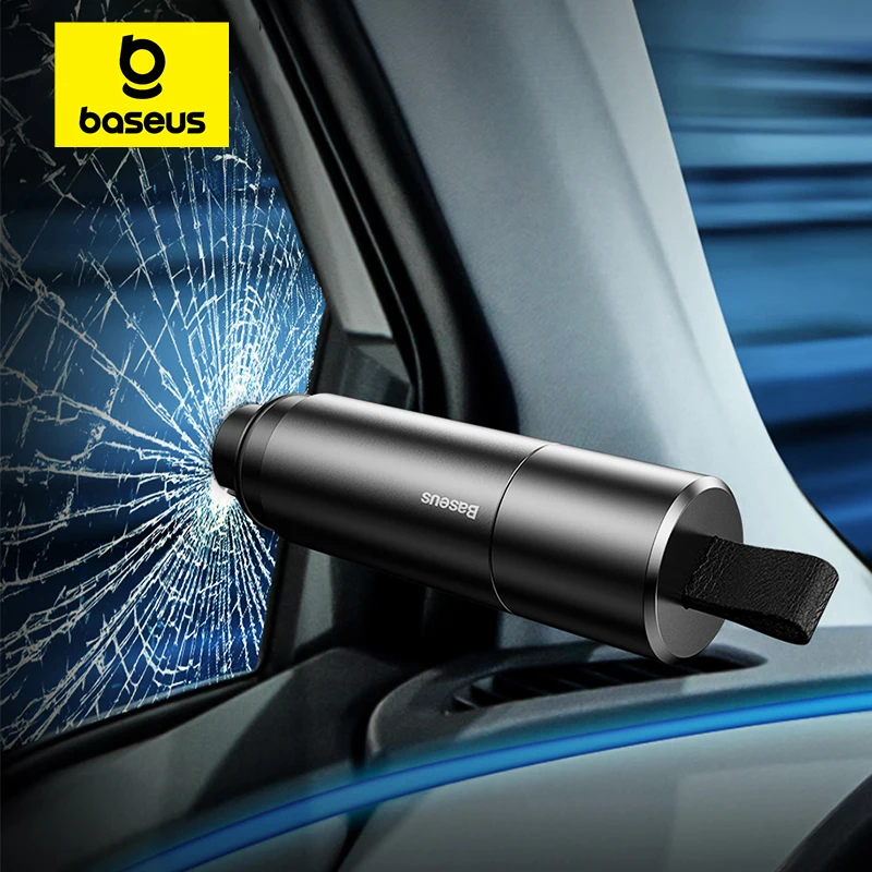 Baseus-Carro Janela Glass Breaker  Martelo De Segurança  Cortador De Cinto De Segurança  Auto