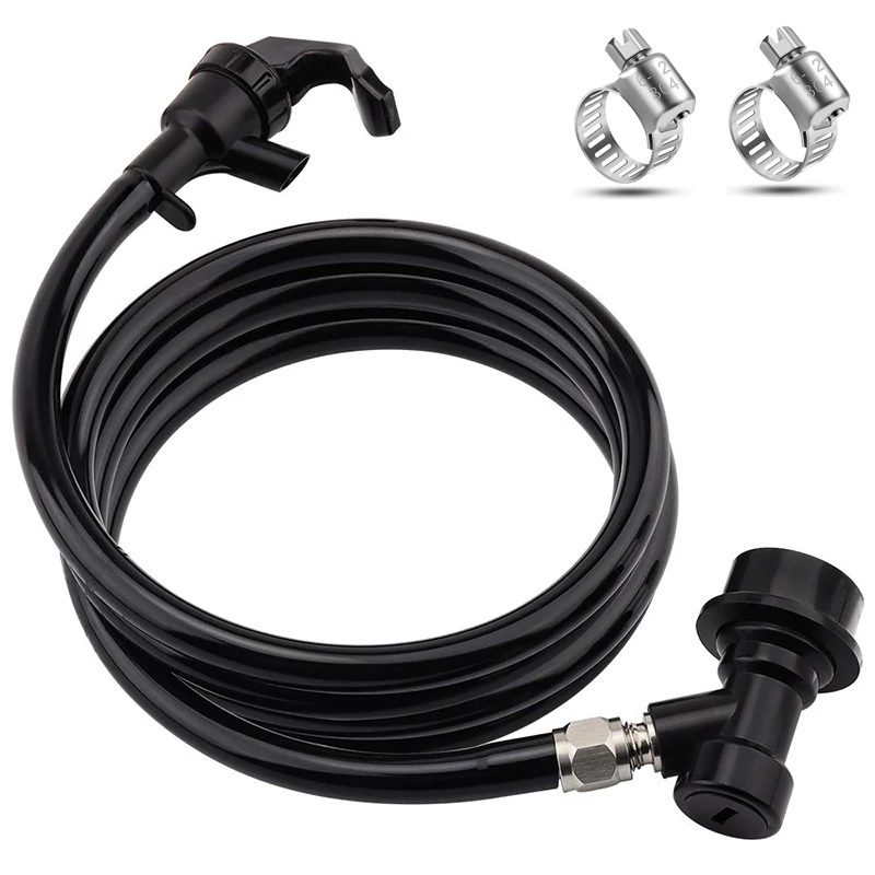 Picknick Tap Ball Lock Fass Bier Linie Montage, schwarz Kühlen PVC Rohr Handheld Picknick Wasserhahn