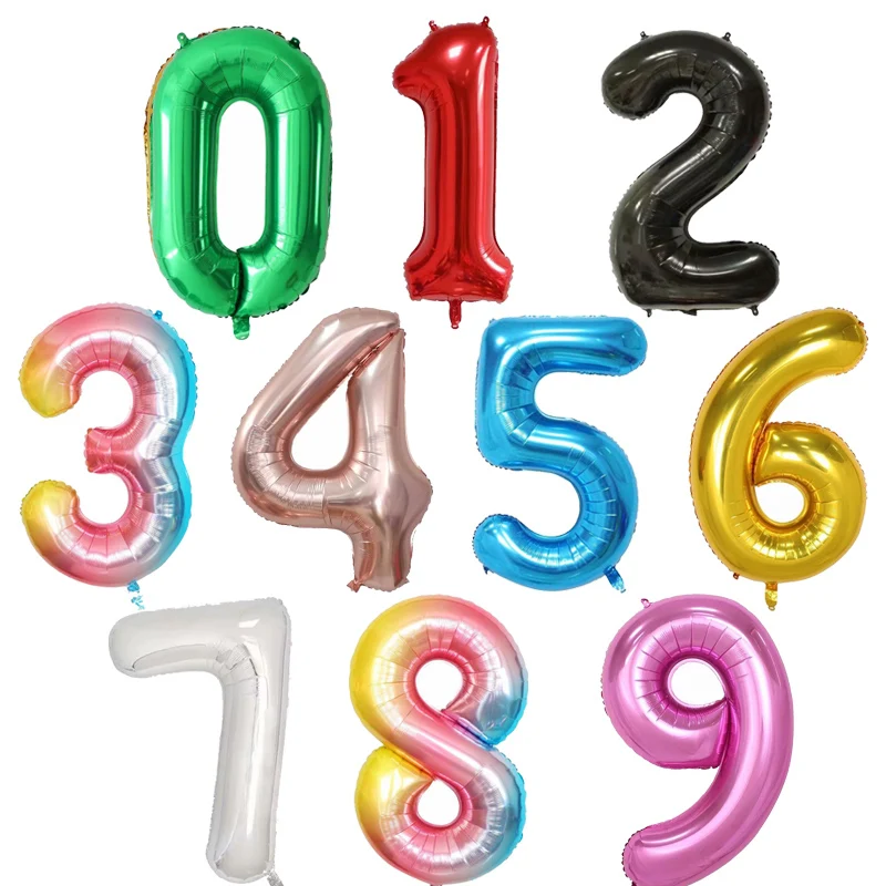 30 40 zoll Großen Folien Geburtstag Luftballons Helium Anzahl Ballon Figuren Glücklich Geburtstag