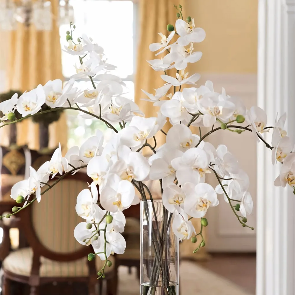 1pc künstliche Blumen echte Berührung künstliche Motte Orchidee Schmetterling Orchidee Pfingstrose