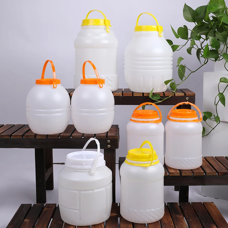 4L 5L 10L transluzenten kunststoff eimer mit griff und Deckel Lebensmittel Grade HDPE lagerung