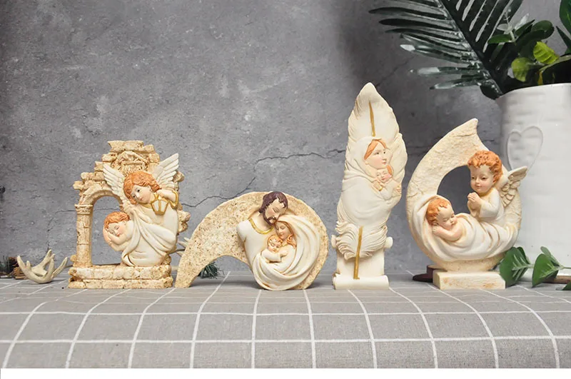 PRZY 4 Stile 3D Katholischen Jungfrau Maria Jesus Engel Silikon Form Fondant Formen Harz Gips