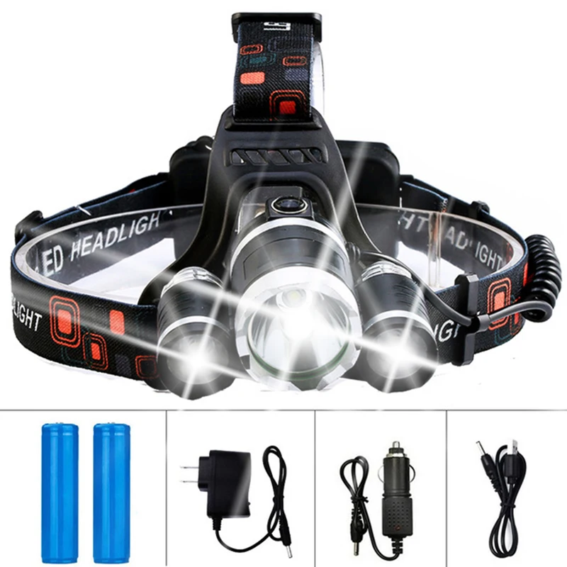 Dropshipping LED Scheinwerfer Scheinwerfer Taschenlampe Aufladbare 3 R5 FÜHRTE Harte Hut