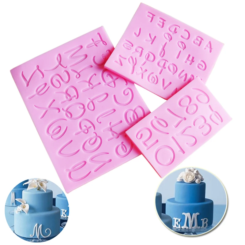 Buchstabe/Nummer Silikon form DIY Süßigkeiten Kuchen Dekorations werkzeuge Fondant Schokolade Eis