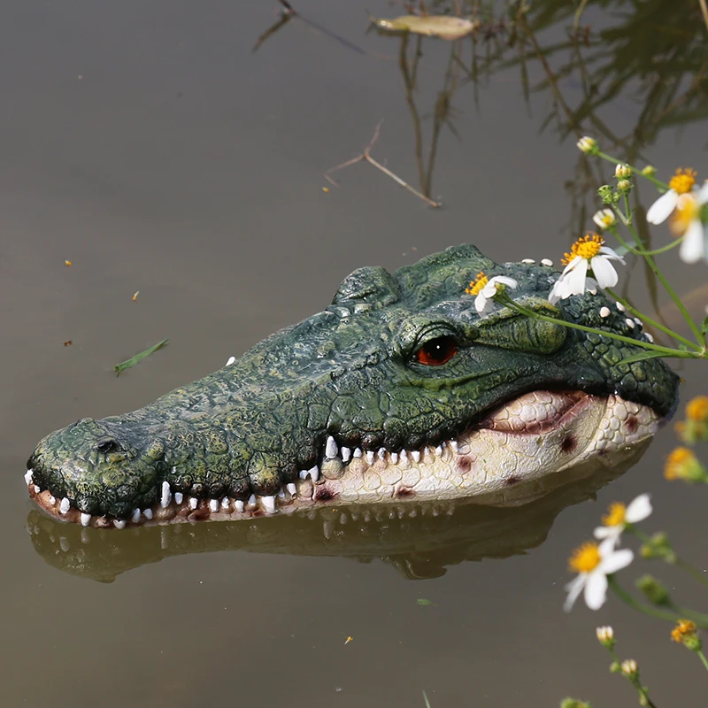 Kreative Harz Schwimm Krokodil Hippo Scary Statue Outdoor Garten Teich Dekoration Für Home Garten