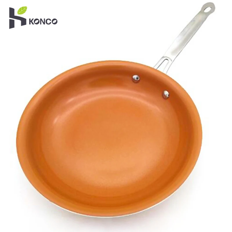 Konco Kupfer Braten Pfannen Bratpfannen mit Keramik Beschichtung Induktion Kochen Ofen Kochen Topf