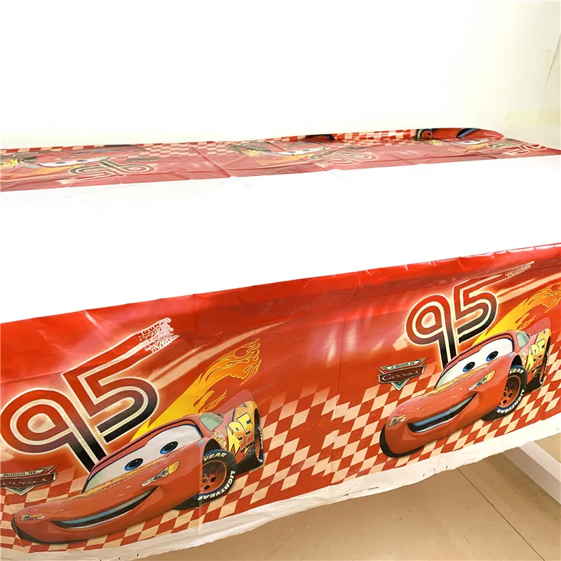 1PCS Disney Autos Tischdecke Blitz Mcqueen 1,08x1,8 M Tisch Tuch Abdeckungen Geburtstag Party