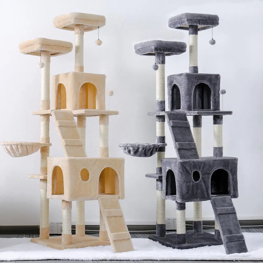 Katze Baum Turm Condo Scratcher Home Möbel Haustiere Haus Hängematte Katzen Klettern Möbel Haustiere