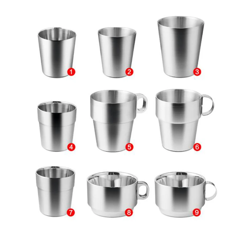 Edelstahl Tassen Doppel Wand Tumbler Pint Tassen Trinken Kaffee Tee Bier Tasse für Home Office