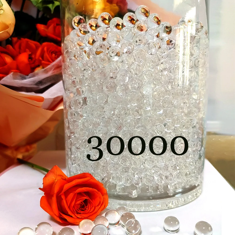 30000 teile/beutel Kristall Boden Wasser Perlen Hydrogel Bälle Wachsenden Gel Ball Große Dekorative