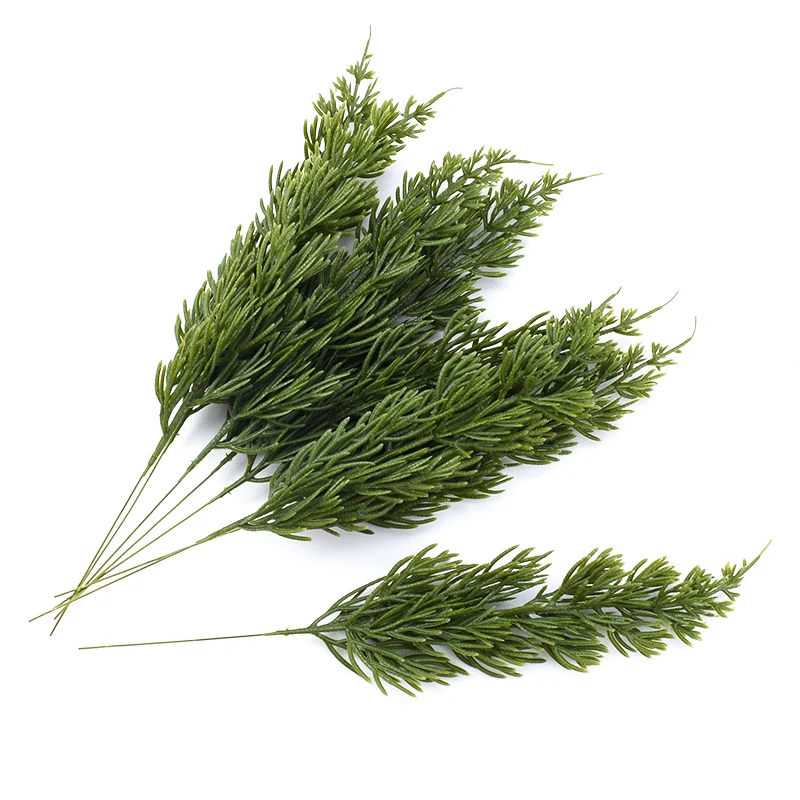 6Pcs Grün Pine Weihnachten Blätter Dekorationen für Home Kunststoff Vasen für Hochzeit Dekorative