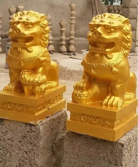 Gartenskulptur für den Außenbereich, Fu-Hund aus Betonform, Formen mit Löwenstatuen, Tierform
