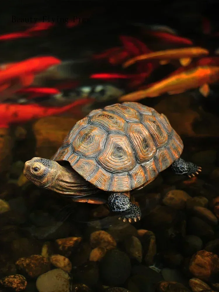 Simulation Tier Tier Schildkröte Ornamente Garten Innenhof Teich Pool Steingarten Aquarium