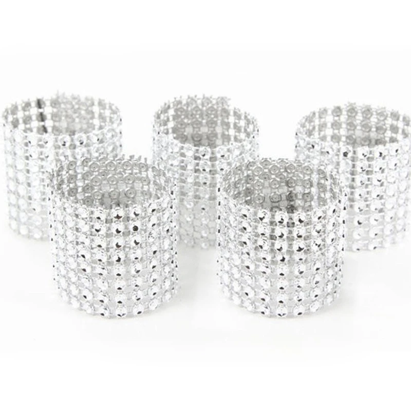 10 stücke Gold Silber Serviette Ring Stühle Schnallen Hochzeit Event Dekoration Handwerk Strass