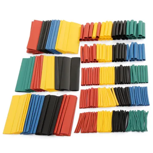 Set 328 Pieces Heat Shrinkable Tubes 8 Sizes 5 Colors