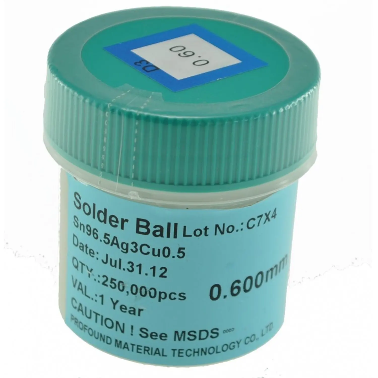 Blechkugeldose ohne Leine, 0,6 mm, 250.000 Einheiten