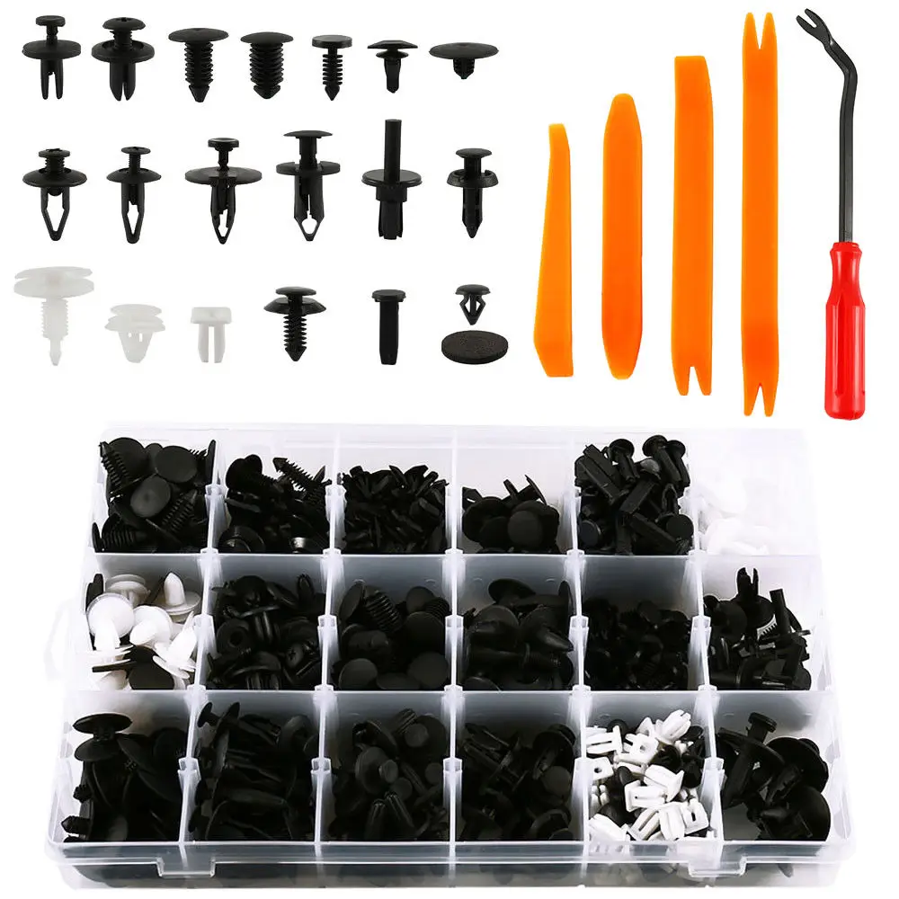 435Pc Set Car Retainer Clips Push Pin Rivets Door Trimming Panel Fasteners