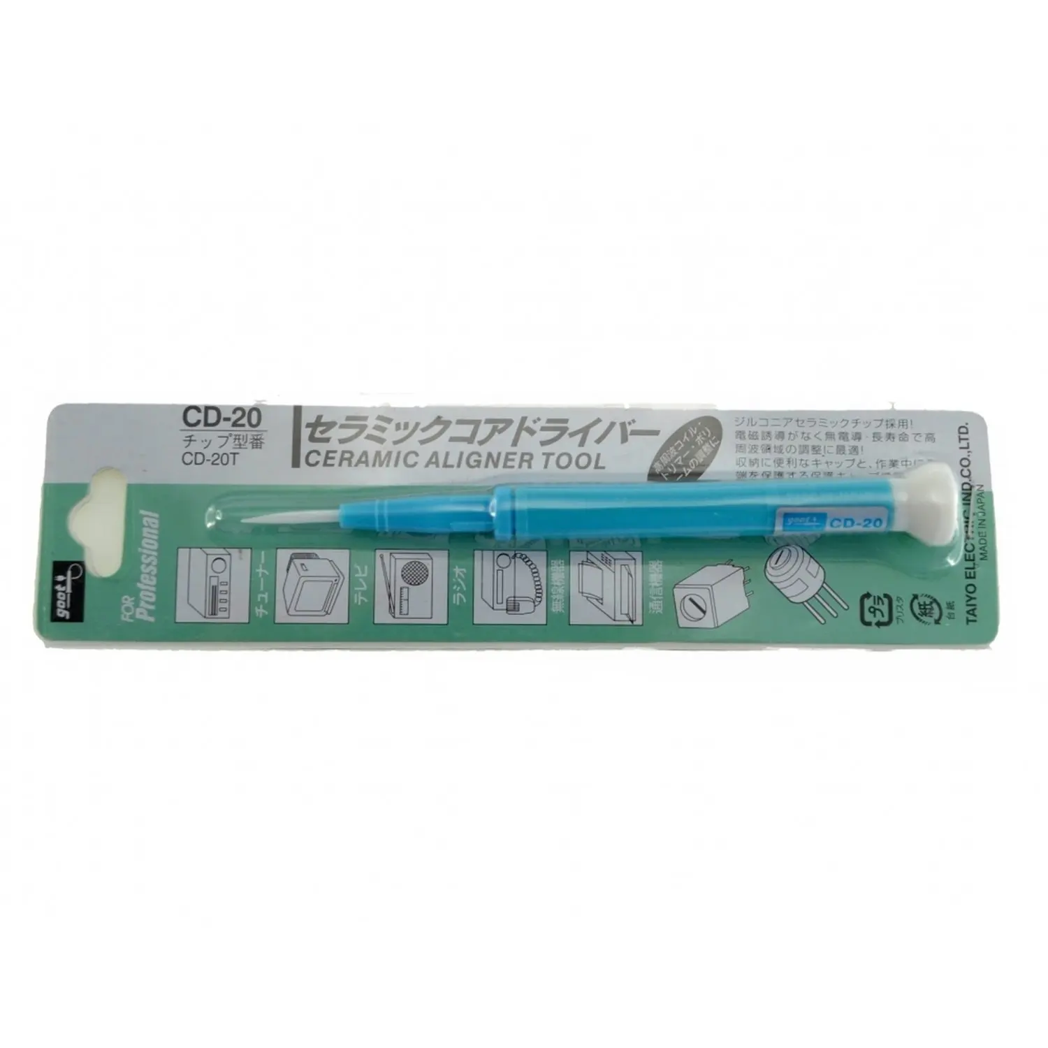GOOT CD-20 ceramic adjuster screwdriver for potentiometers 1,8mmX0,4mm