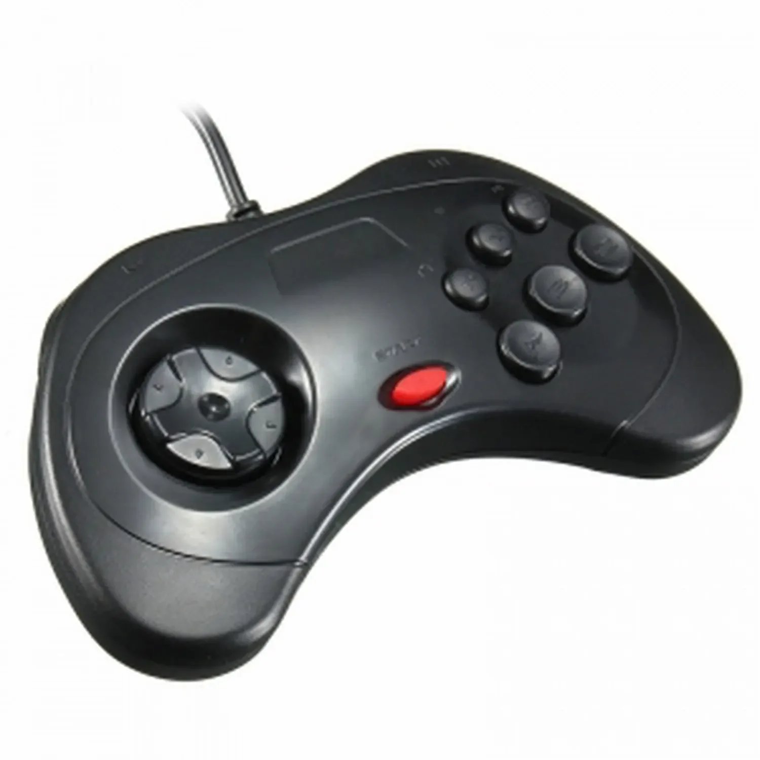Black game Controller Sega Saturn Style Pc Usb Controller for Pc and Mac
