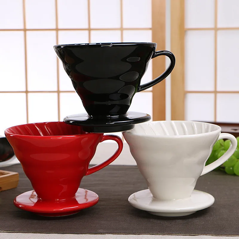 Keramik Kaffee Tropf Motor Stil Kaffee Tropf Filter Tasse Permanent Gießen Über Kaffee Maker mit