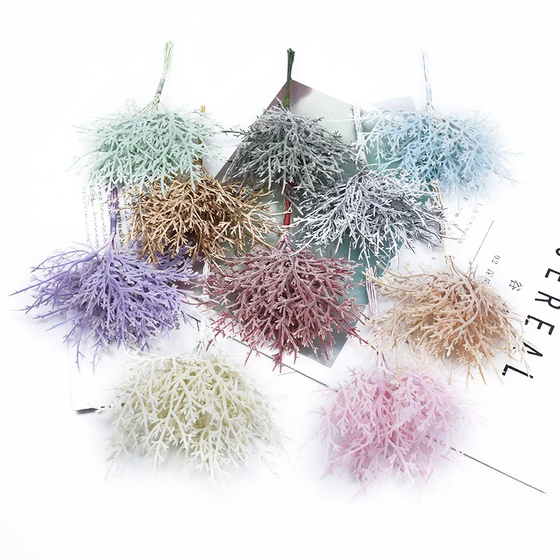 10 stücke Künstliche Pflanzen Günstige Weihnachts Blätter Vasen für Home Decor Hochzeit Braut