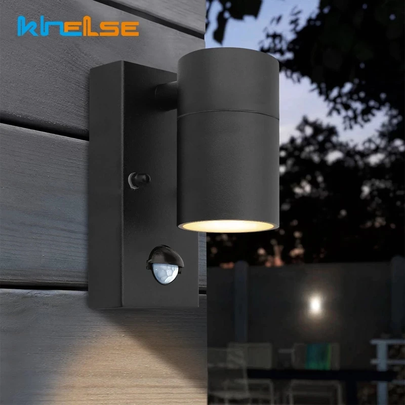 Pir Bewegungs sensor Outdoor LED Wand leuchte Edelstahl IP44 wasserdicht 220V Balkon Veranda Wand