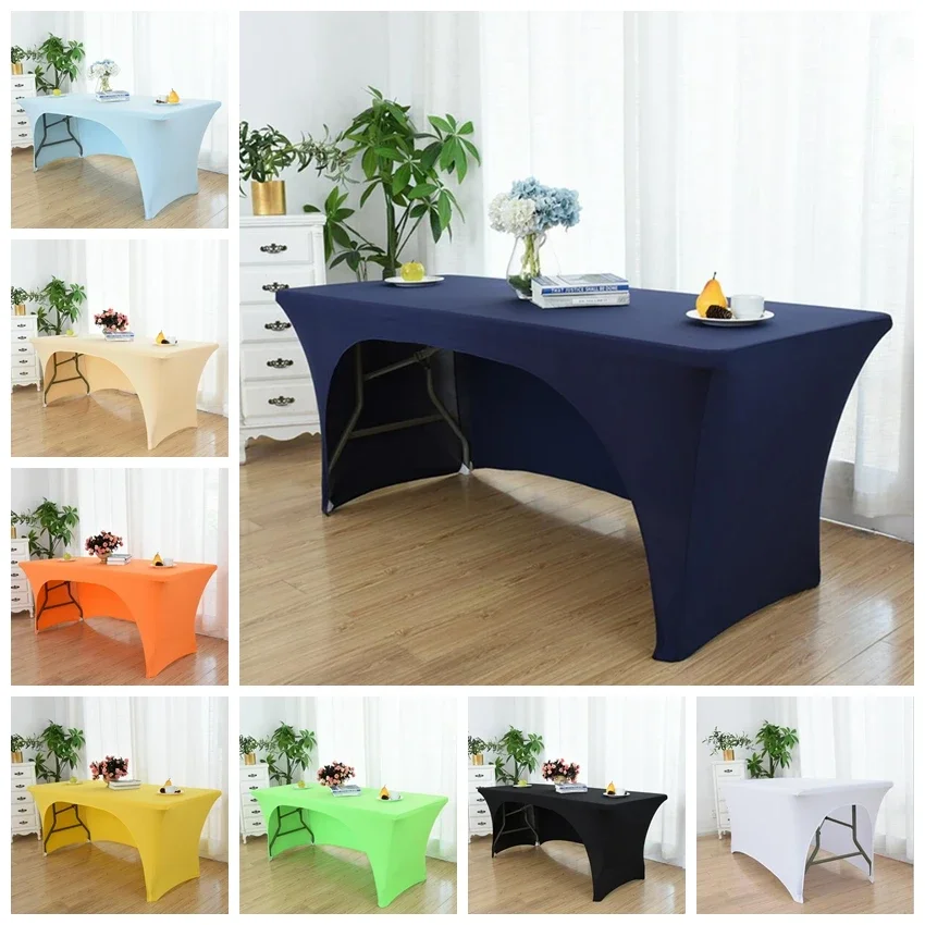 Hochzeit Spandex Tischdecke Abdeckung rechteckige eine Seite offen Hotel Bankett Geburtstags feier