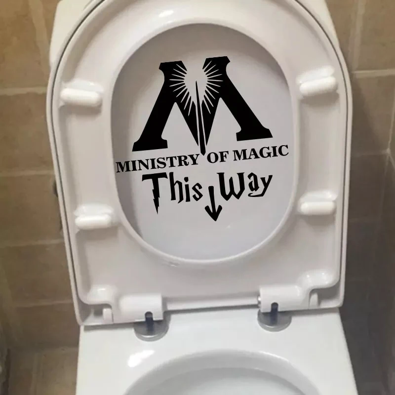 Ministerium für Magie Badezimmer Vinyl Wand Aufkleber Wohnkultur Wc Aufkleber Wc Kunst Dekoration