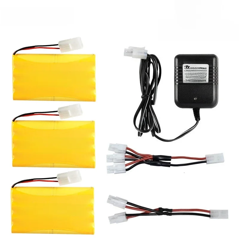 (H Modell) ni-CD 9,6 V 700mah Batterie + 9,6 v Ladegerät Für Rc spielzeug Auto Tank Zug Robot Boot