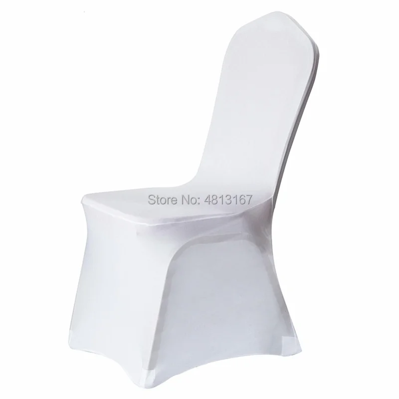 Weiß Hochzeit Stuhl Abdeckung Universal-Stretch Polyester Spandex Elastische Sitz Deckt Hochzeiten
