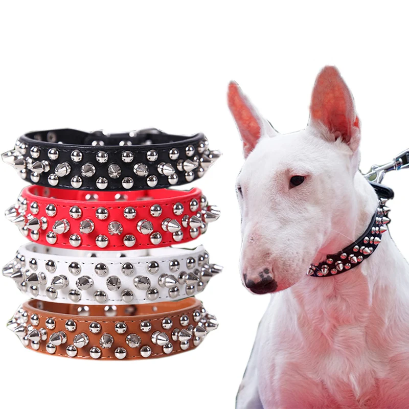 Anti-Biss-Hundehalsband mit Spikes und Nieten für kleine, mittelgroße und große Hunde, Sport,