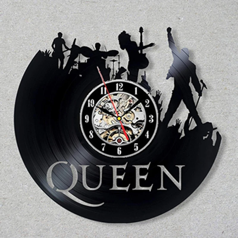 Königin Rock Band Wanduhr Moderne Design Musik Thema Klassische Schallplatte Uhren Wand Uhr Kunst