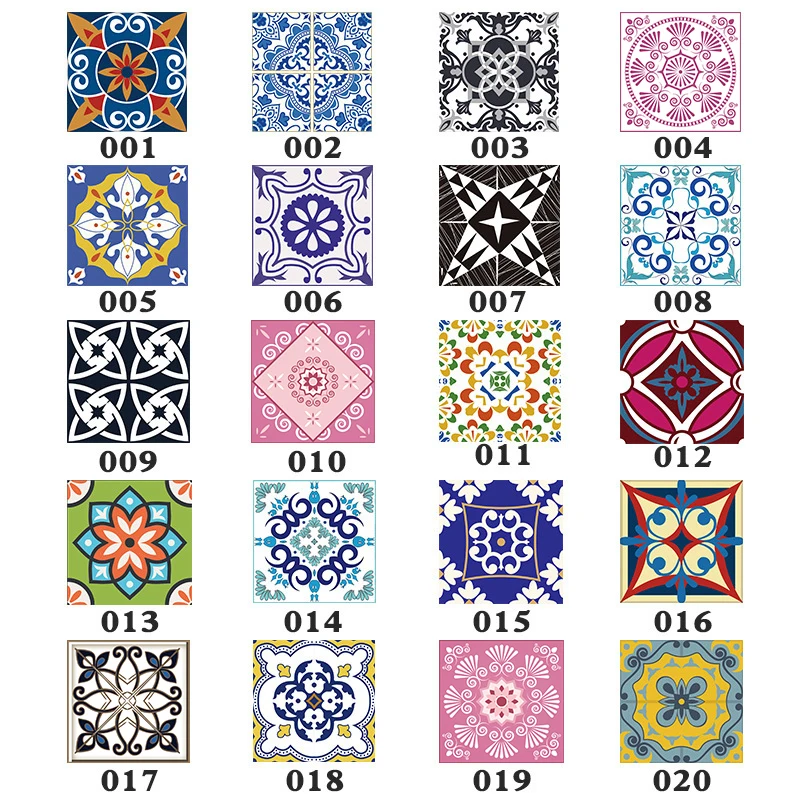 Böhmischen Stil Bunte Fliesen Wand Aufkleber Home Decor Badezimmer Küche Taille Linie Wand