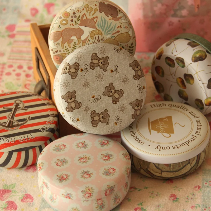 Weißblech Runde Macaron Dessert Zinn Box Kleine Speicher Münze Schmuck Fall Kaugummi Box Exquisite