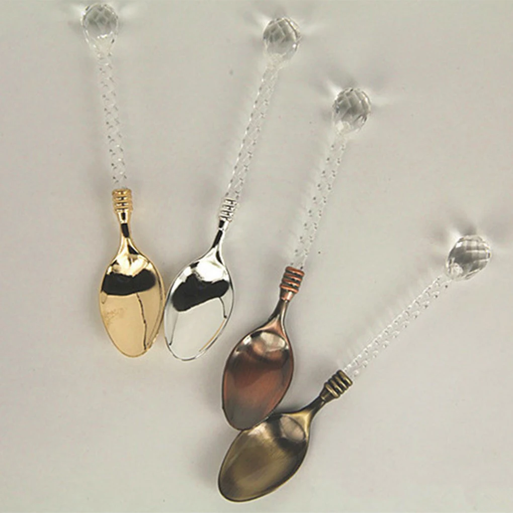 Kristall Griff Tee Kaffee Löffel Eis Löffel Dessert Schöpfkelle Scoop für home/bar