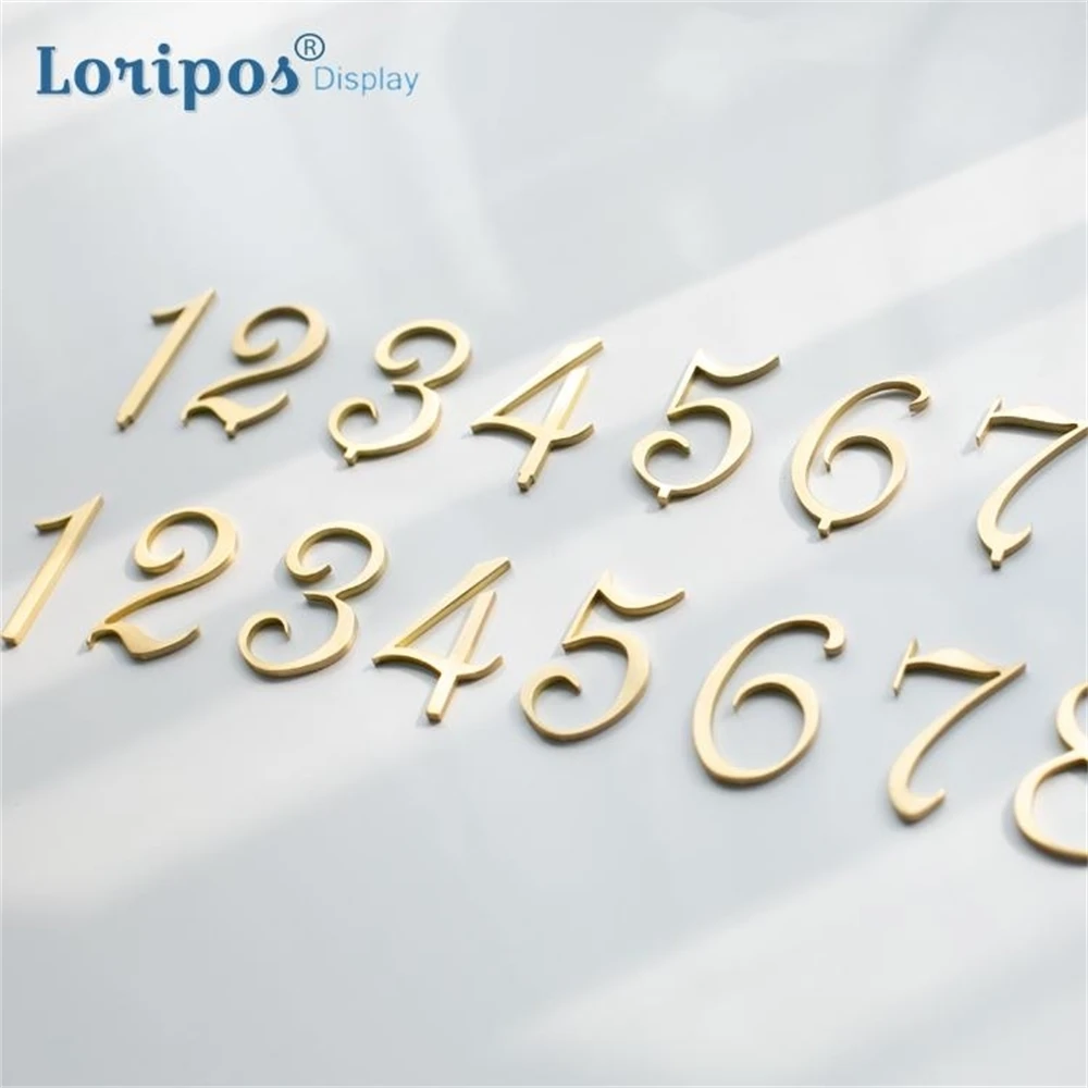 Nordic Messing Digit Tür Nummer Figur Hotel Zimmer Zeichen Tür Nummer Beschilderung Retro Wand