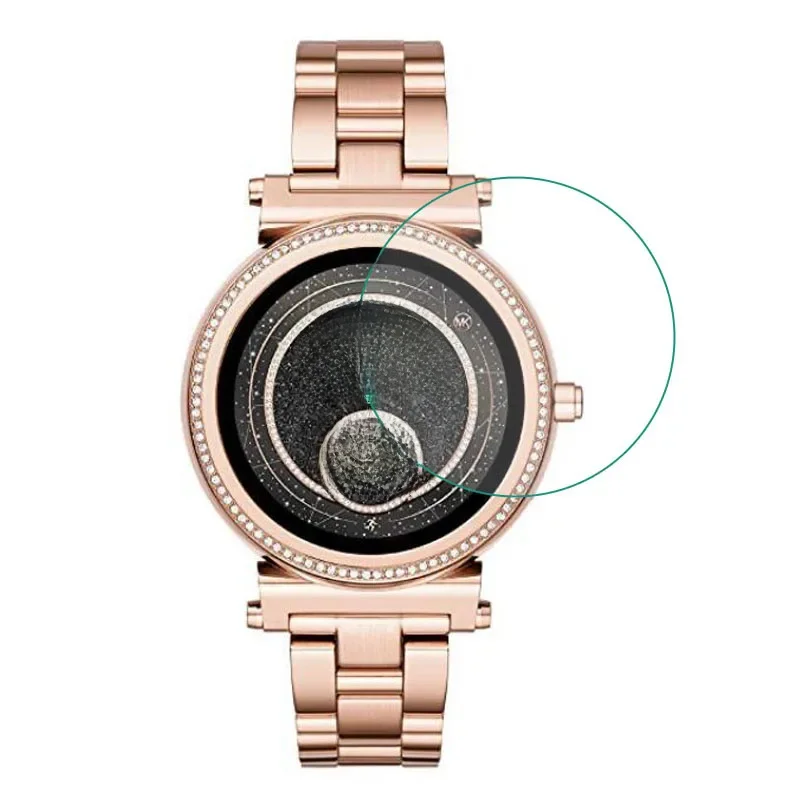 Schutzfolie aus gehärtetem Glas für Michael Kors Access Sofie Watch Smartwatch Display
