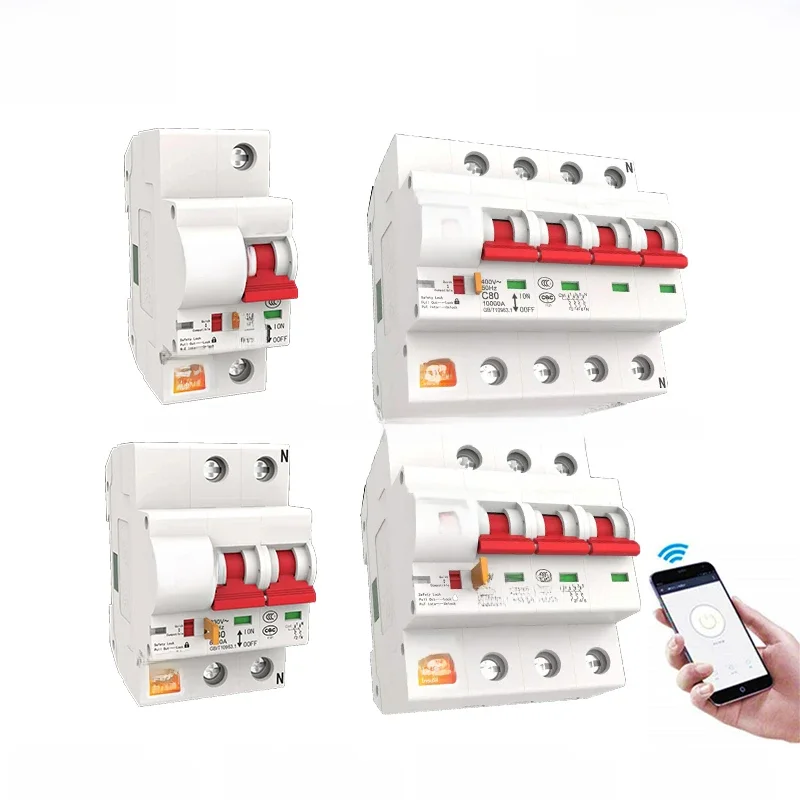 Tuya Smart WiFi Circuit Breaker 100A 1P/2P/3P/4P Smart Relais Automatische Schalter überlast