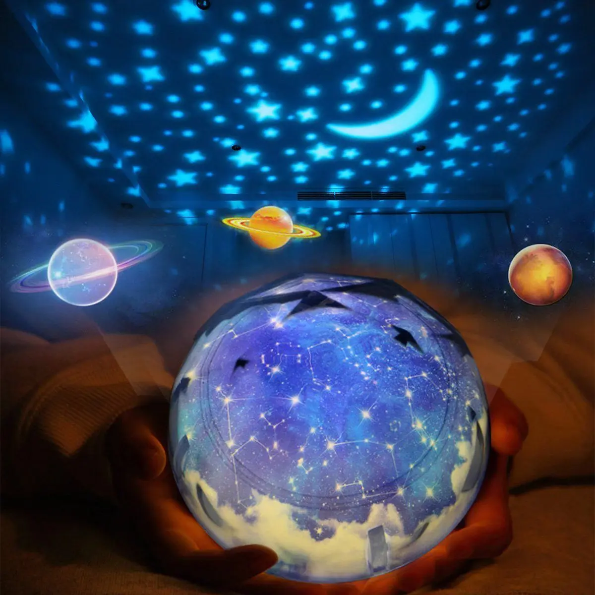 Stern Nacht Lichter für Kinder Universum Cosmos Starry Sky Licht LED Projektor Rotierenden Lampe