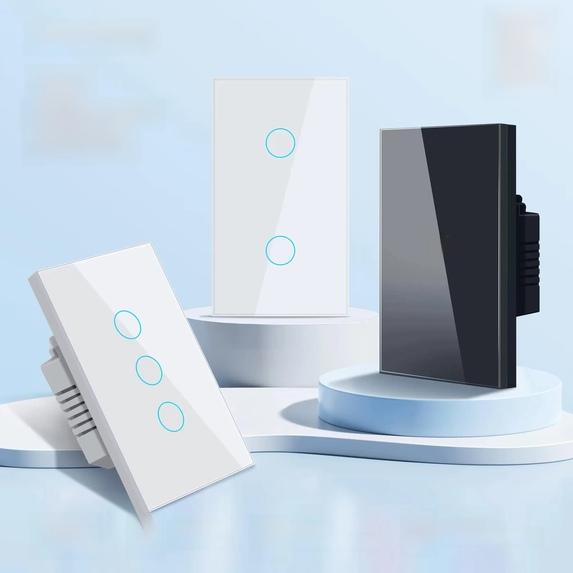 Girier Smart Wifi Touch-Schalter kein neutrales Kabel erforderlich Smart Home 1/100 Gang Lichtsc
