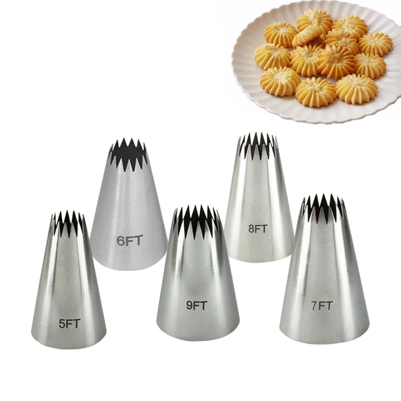 Große Größe Öffnen Stern Tipps Icing Friedliche Düsen Cookie Kuchen Dekorieren Gebäck Spitze Sets