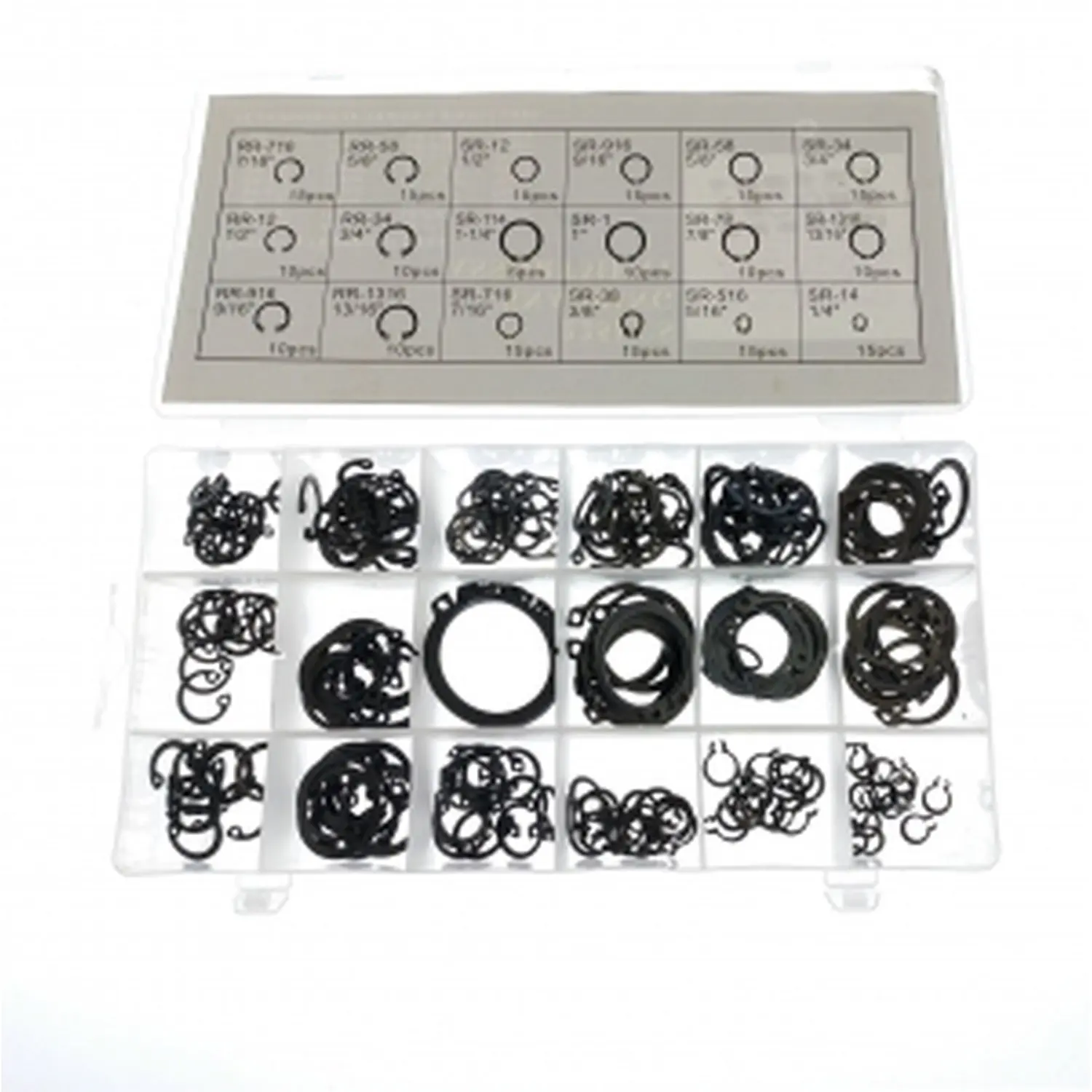 Set von 225 clips Seeger Sicherungsringe Pack Scheiben oder Beibehaltung Ringe
