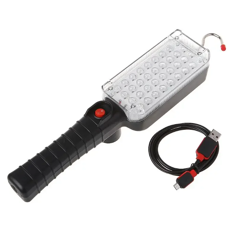 1 Set Tragbare USB Aufladbare Arbeit Licht COB Reparatur Lampe Mit Magnet & Haken 34 LED