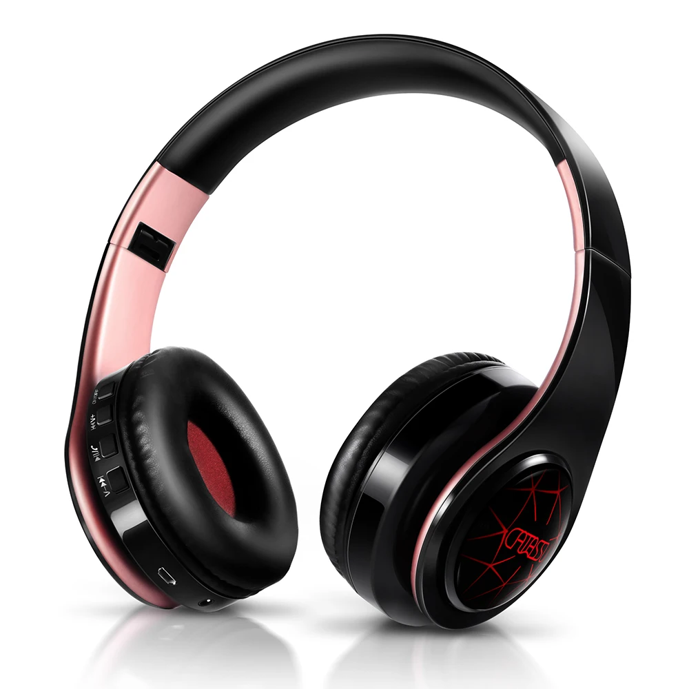 Mode Persönliche Headset HIFI LED Atemlichter Drahtlose Kopfhörer Bluetooth Kopfhörer mit MIC