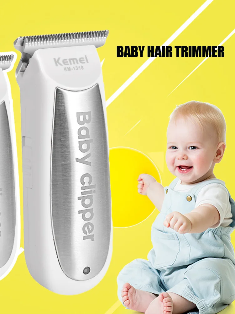 Kemei 1318 Baby-haarschneidemaschine Infant Mini Elektrische Haar Trimmer Ruhig USB Rasierer Kinder