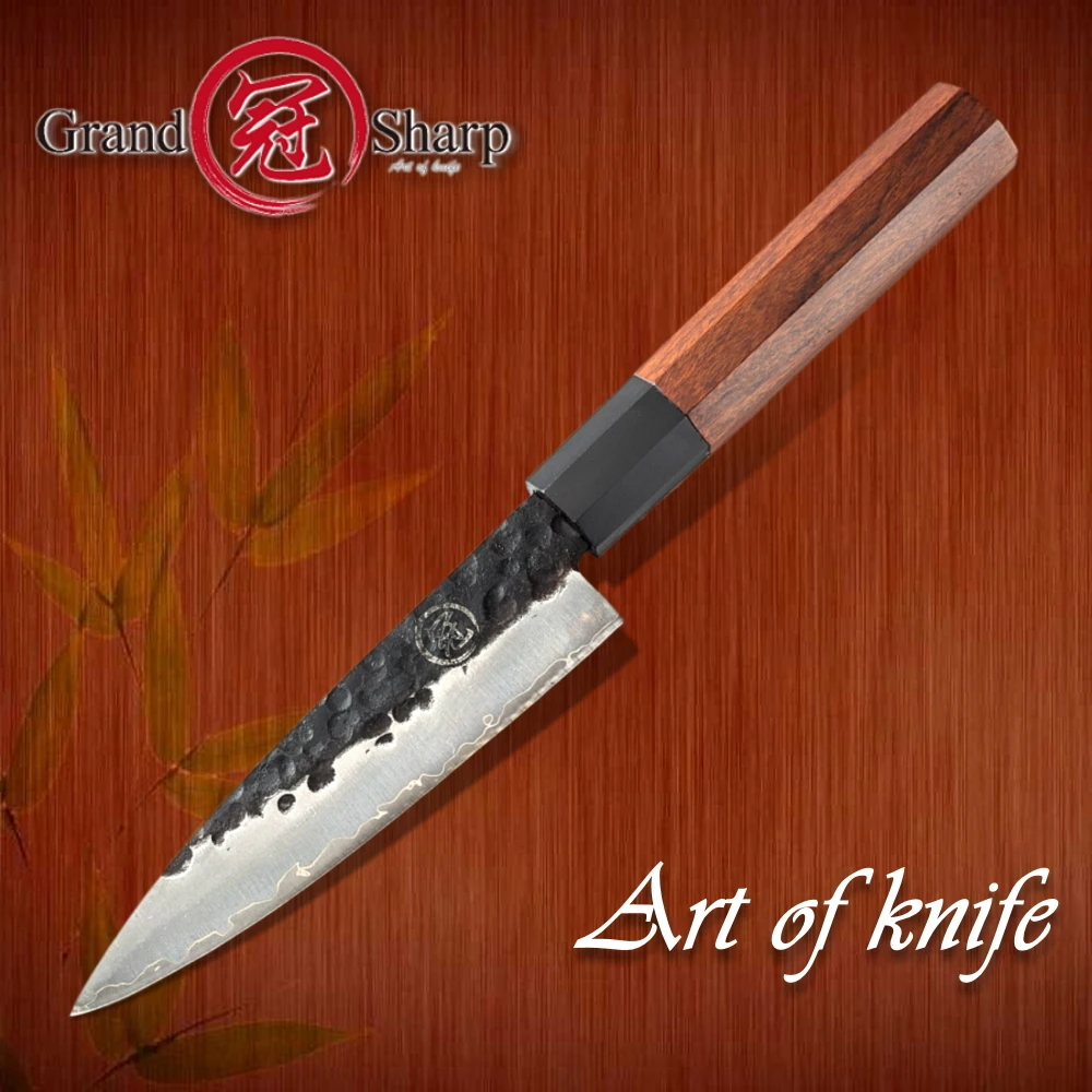 Handgemachte Petty Messer 145 MM Japanischen AUS-10 3 Schichten Edelstahl Mini Chef Küche Hause