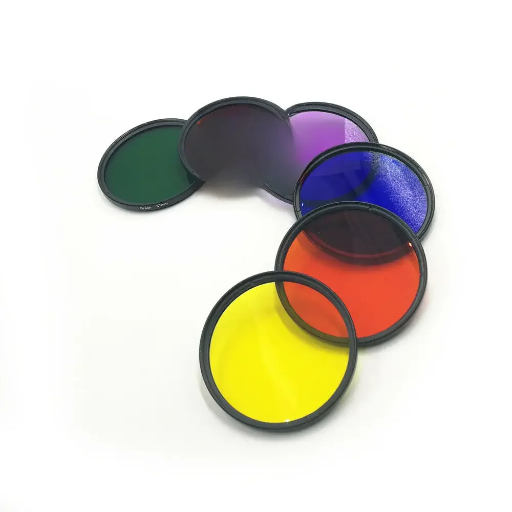 NEUE 37 40,5 43 46 49 52 55 58 62 67 72 77 82mm DSLR Kamera Objektiv Rot Orange gelb Grün Blau Lila