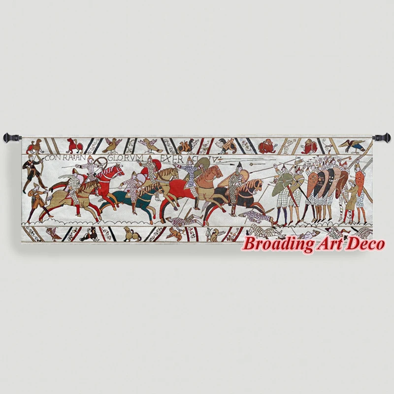 Bayeux-III Medieval Alten Welt Wandteppich Hängen Jacquard Weben Gobelin Hause Textil Dekoration