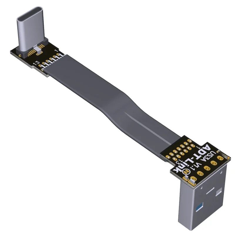 3A USB Typ C doppel 90 Grad USB C Kabel Band Flache Abgewinkelt Up Down Schwanenhals Typ USB 3,0